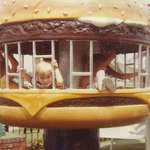 image for Kid doing some hard time in hamburger jail at a 1980's McDonald's