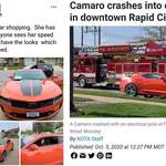 image for Parents buy 16-year-old a $27K Camaro, crashes into pole 10 days later. Witnesses allege she was speeding all over town.