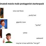 image for animated movie male protagonist starterpack