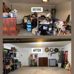 image for I’m finally done clearing out my depression nest of a garage after weeks of hard work. I donated 55 trash bags full of stuff and threw away 12 cubic feet of garbage. I can park my car in there for the first time in a year.