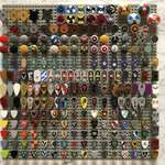 image for My 100% complete collection of every LEGO shield ever made