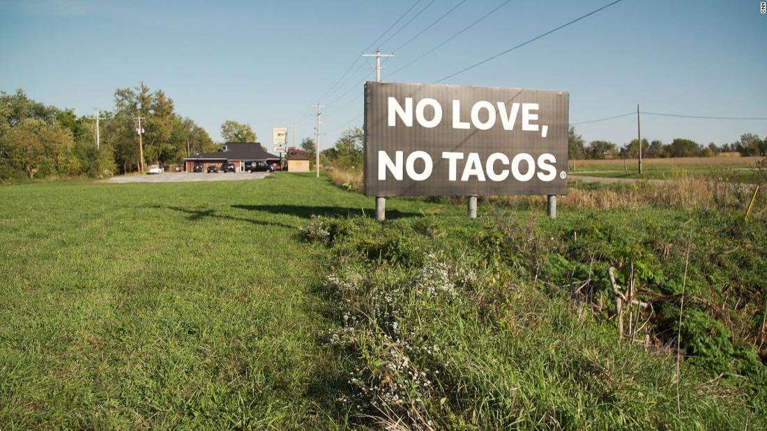 image for Mexican restaurant takes political stand with sign declaring 'No Love, No Tacos'