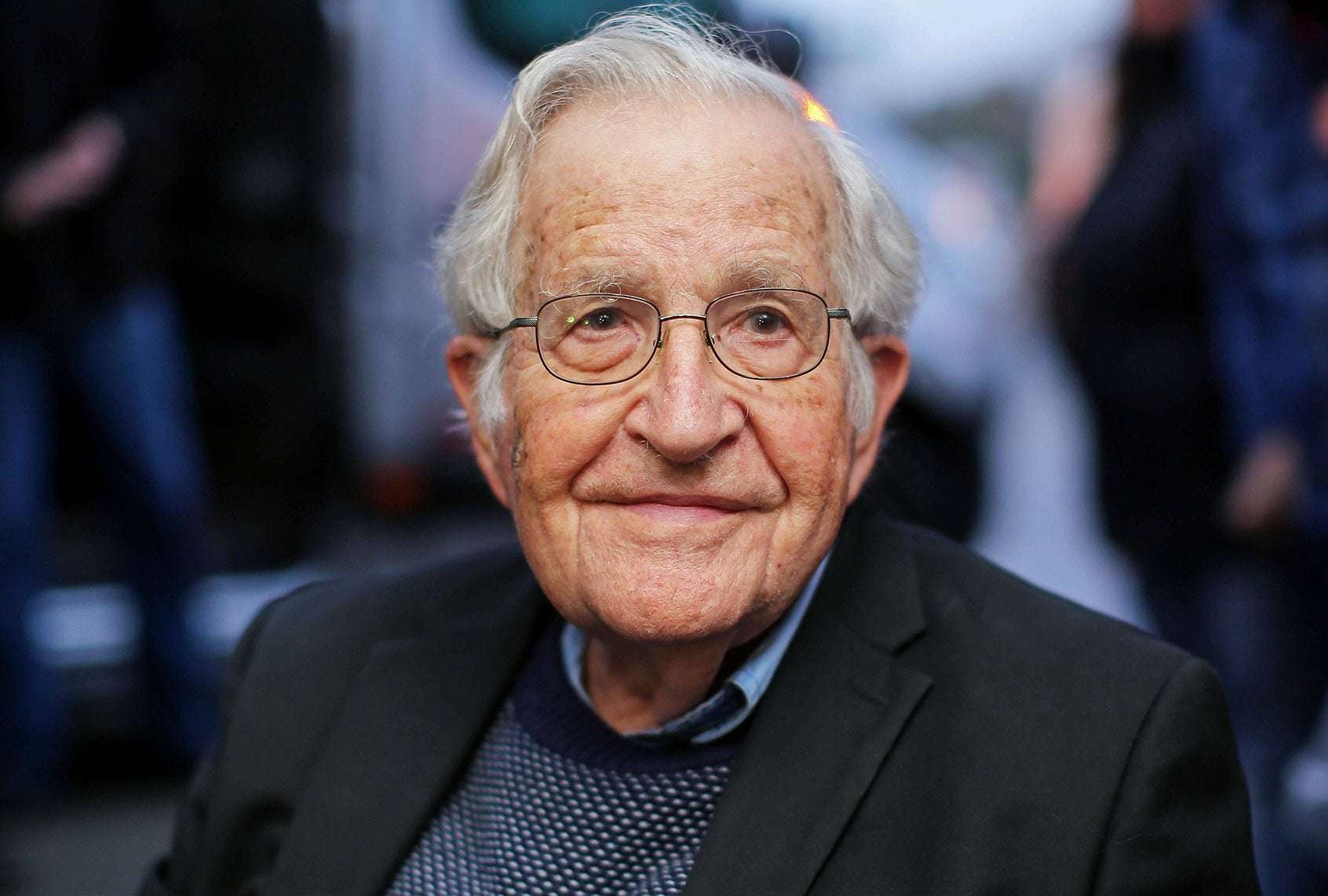 image for Noam Chomsky: "If you don't push the lever for the Democrats, you are assisting Trump"