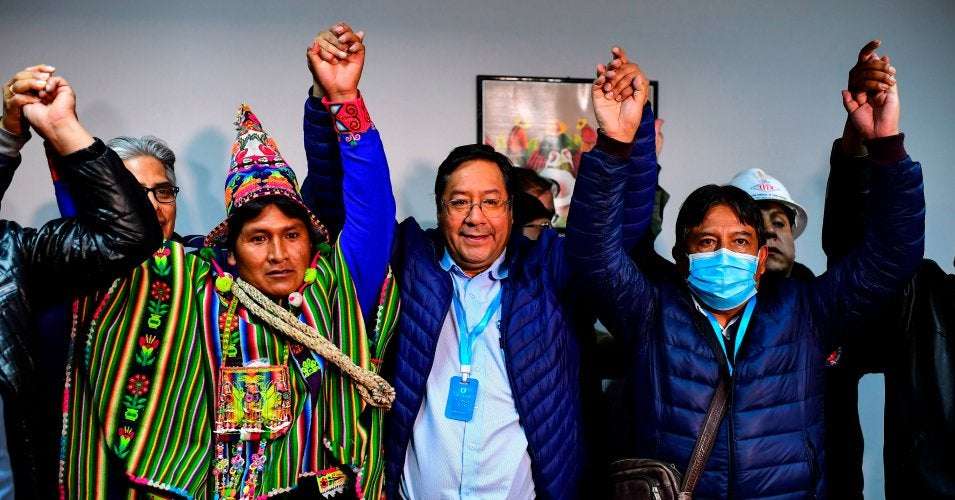 image for 'Democracy Has Won': Year After Right-Wing Coup Against Evo Morales, Socialist Luis Arce Declares Victory in Bolivia Election