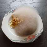 image for Forgot spaghetti with mushrooms in the microwave for a week. Now it's a floofly ball of mold