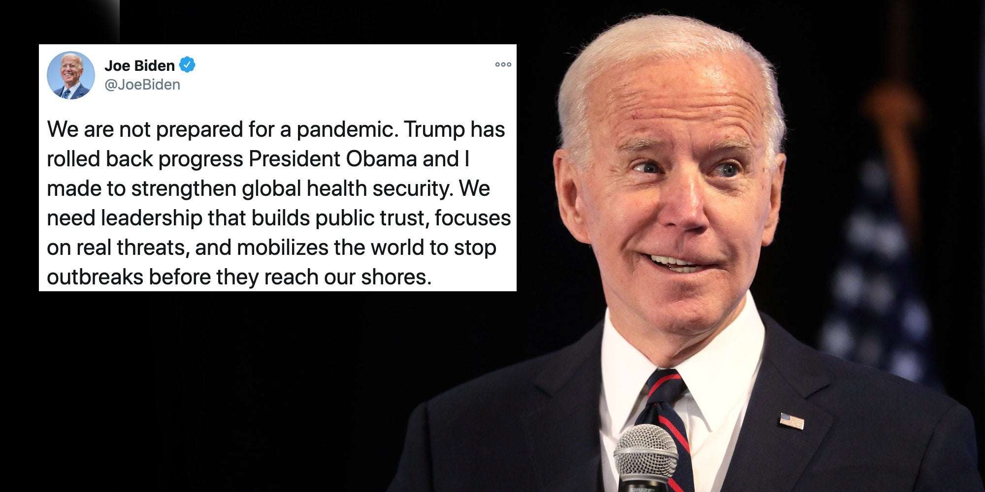 image for Old Biden tweet about a pandemic under Trump resurfaces—a year later