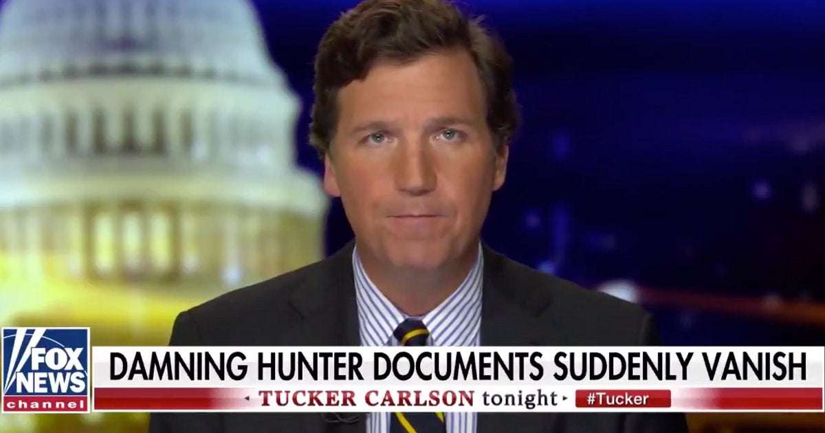 image for Tucker Carlson: We Lost Only Copy of Documents Nailing Biden