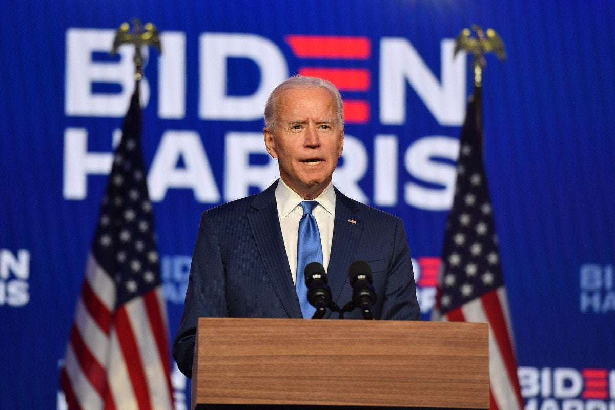 image for Joe Biden says ‘we’re going to win over 300 electoral votes’ as his lead holds