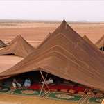 image for The bedouin tents in the sahara desert.