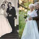 image for Couple celebrates their 60th wedding anniversary in their original outfits