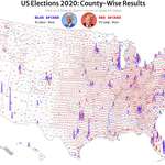 image for [OC] A better way to visualize US Election Results --- reposting because it was deleted earlier. Plus webpage to Zoom further and view detailed results (see pinned post).