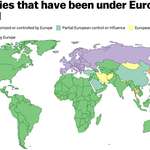 image for Map of countries colonised by Europe before