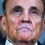 image for Rudy Giuliani's hair die dripping at a press conference, Nov. 19, 2020