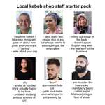 image for Local kebab shop staff starter pack