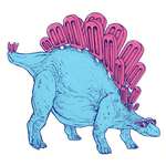 image for Popsicle Stegosaurus, Me, 3 color screen print, 2020