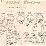 image for No-nos for Simpsons animators.