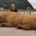 image for This bull model made of sand.