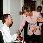 image for Princess Diana shaking hands with an AIDS patient without gloves, 1991