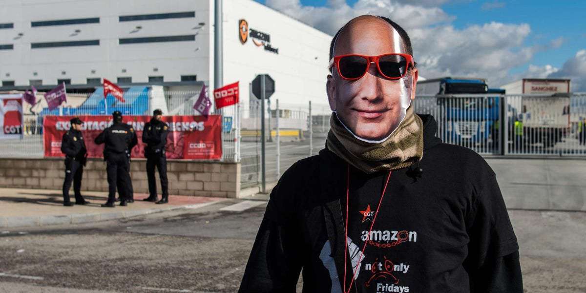 image for Private spies reportedly infiltrated an Amazon strike, secretly taking photos of workers, trade unionists, and journalists. Now a union is taking legal action.