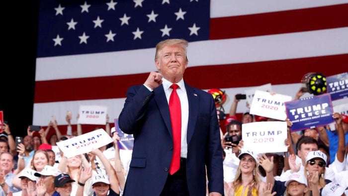 image for Donald Trump repeats unfounded claims of US election corruption as he rallies for Republican Senate candidates in Georgia