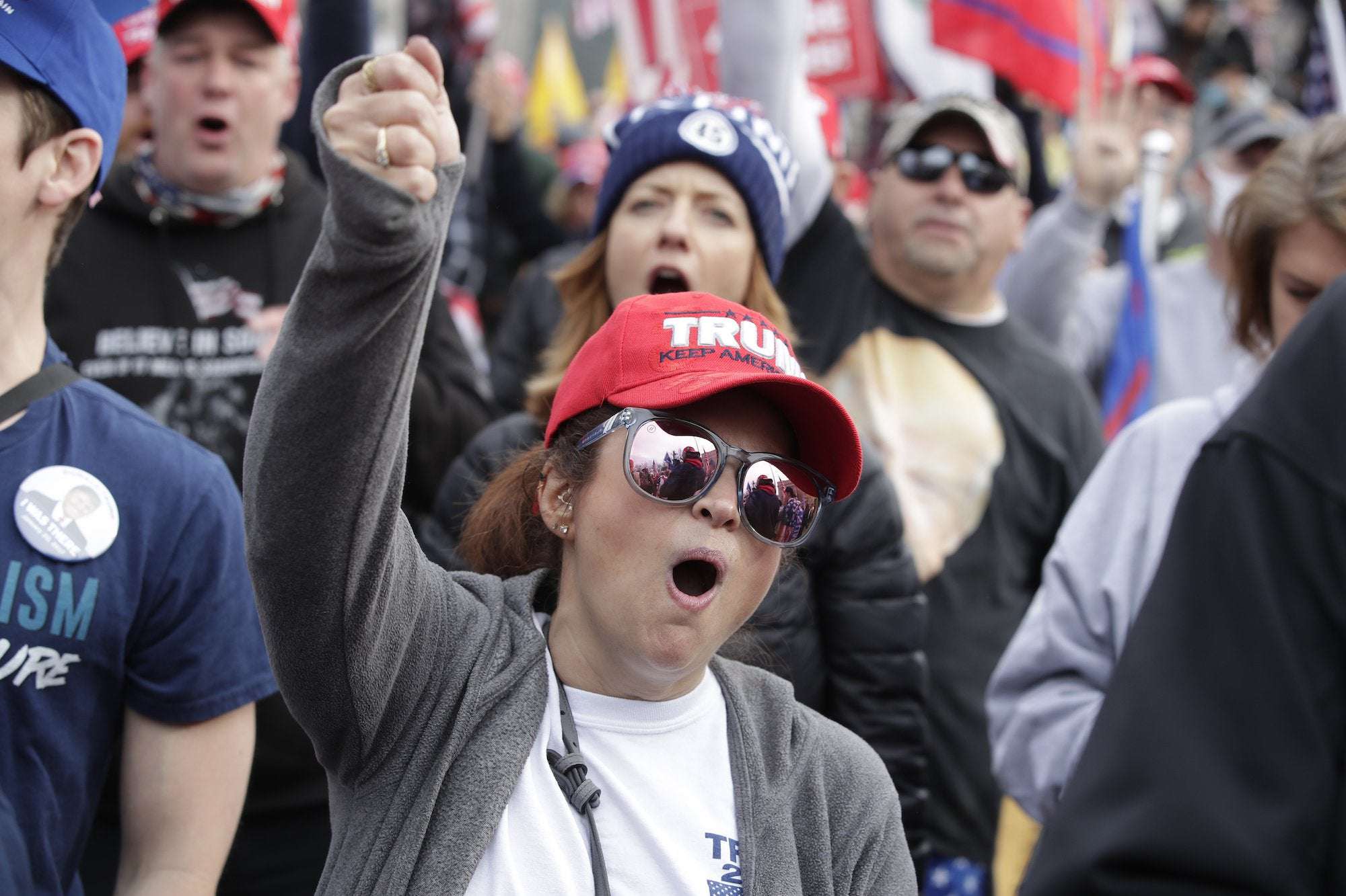 image for MAGA Protesters Chant ‘Destroy the GOP’ at Pro-Trump Rally