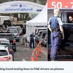 image for People queuing for up to 6 hours to get a covid test and police think itâ€™s acceptable behaviour to fine them 100s of dollars for looking at their phones.