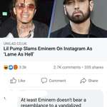 image for On a facebook post about Lil Pump and Eminem