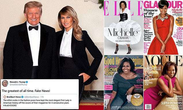 image for Trump complains that Melania has not featured on a single major magazine cover while First Lady