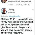 image for Funny how the Bible stops being literal and authoritative the moment you get to the part where it says rich people need to sell this shit and give it to the poor. You’ll never here #KKKelly quote that part of the Bible to pander to her base.
