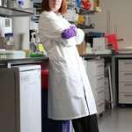 image for Sarah Gilbert in her lab where she led the team which developed Oxford vaccine for COVID-19