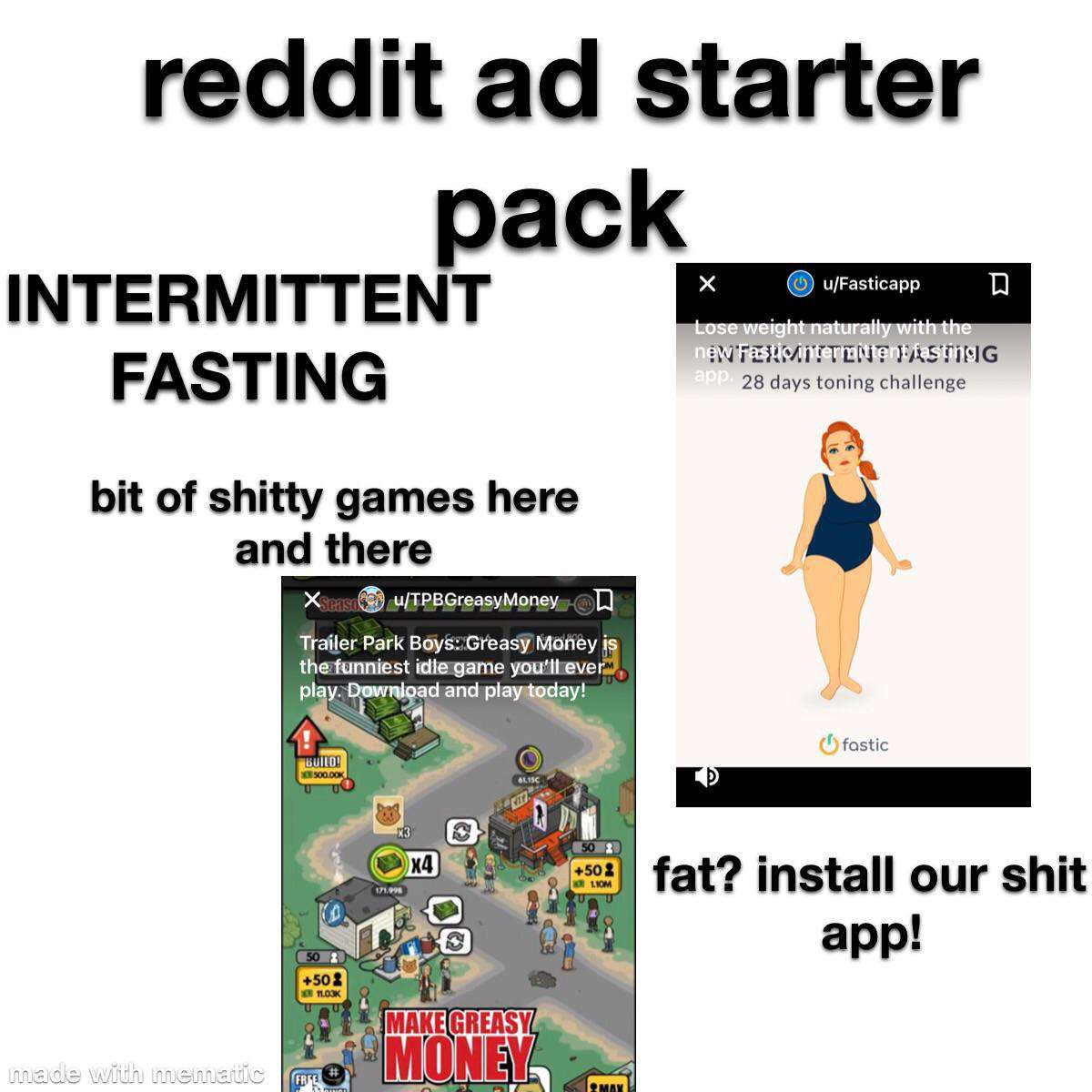 image showing reddit ad starter pack