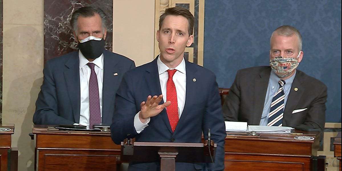 image for GOP Sen. Josh Hawley was isolated 'in a corner' of a secure room 'with no one talking to him or acknowledging him' during Capitol siege: WSJ