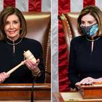 image for Nancy Pelosi wore the same dress for both impeachments. She literally has a Trump Impeachment outfit