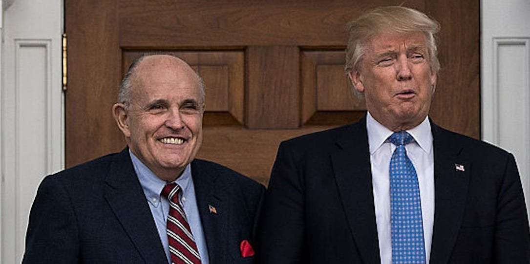 image for Rudy Giuliani realized he can't actually be Trump's impeachment lawyer because he's a witness in the case