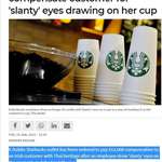 image for $14,000 (€12,000) Payday for a Thai Irish when Starbucks drew slanted eyes on the woman's latte cup