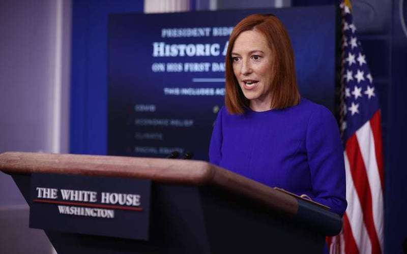 image for Jen Psaki is praised for “not crazy” first press conference.