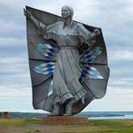 image for This beautiful 50 foot tall sculpture in South Dakota named "Dignity" was recently erected, it was made to respect native culture.