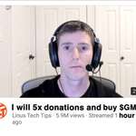 image for ðŸš¨ðŸš€ðŸš¨ Linus just ran a stream where he would 5x donations and buy $GME. $10k was raised.