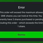 image for ROBINHOOD HAS RESTRICTED $GME DOWN TO 1 SHARE! DO NOT SELL! YOU CANNOT BUY BACK IN!