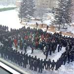 image for Police absurdly surrounded peaceful protesters in Krasnoyarsk. Russia.