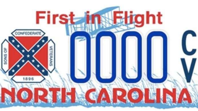 image for North Carolina DMV removes Confederate battle flag license plate