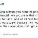 image for Tweet from Mark Cuban - ... And we all have to respect people who choose to sell because they need to. Bills dont care what the market does. Get right and come back later - Words of wisdom indeed