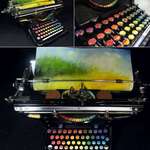 image for Washington-based painter Tyree Callahan modified a 1937 Underwood Standard typewriter, replacing the letters and keys with color pads and hued labels to create a functional “painting” device called the Chromatic Typewriter.