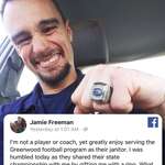 image for Janitor gets a great gift from a football program after they won
