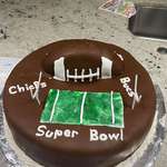 image for My 11 year old’s 1st attempt at “professional” baking. I paid her $50 for a Super Bowl cake.