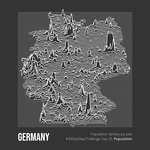 image for [OC] Germany's population density as a joy plot map!