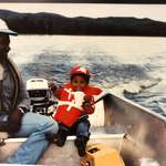 image for 1982 Summer weekend at Mirror Lake, Alaska with my dad.
