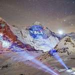 image for Switzerland celebrates the mars landing by projecting NASA images onto mountain range