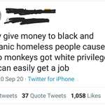 image for Guy states that he only gives Homeless POC because "Mayo Monkeys" have privilege