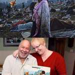 image for The couple on the Woodstock album cover, still together 50 years later.